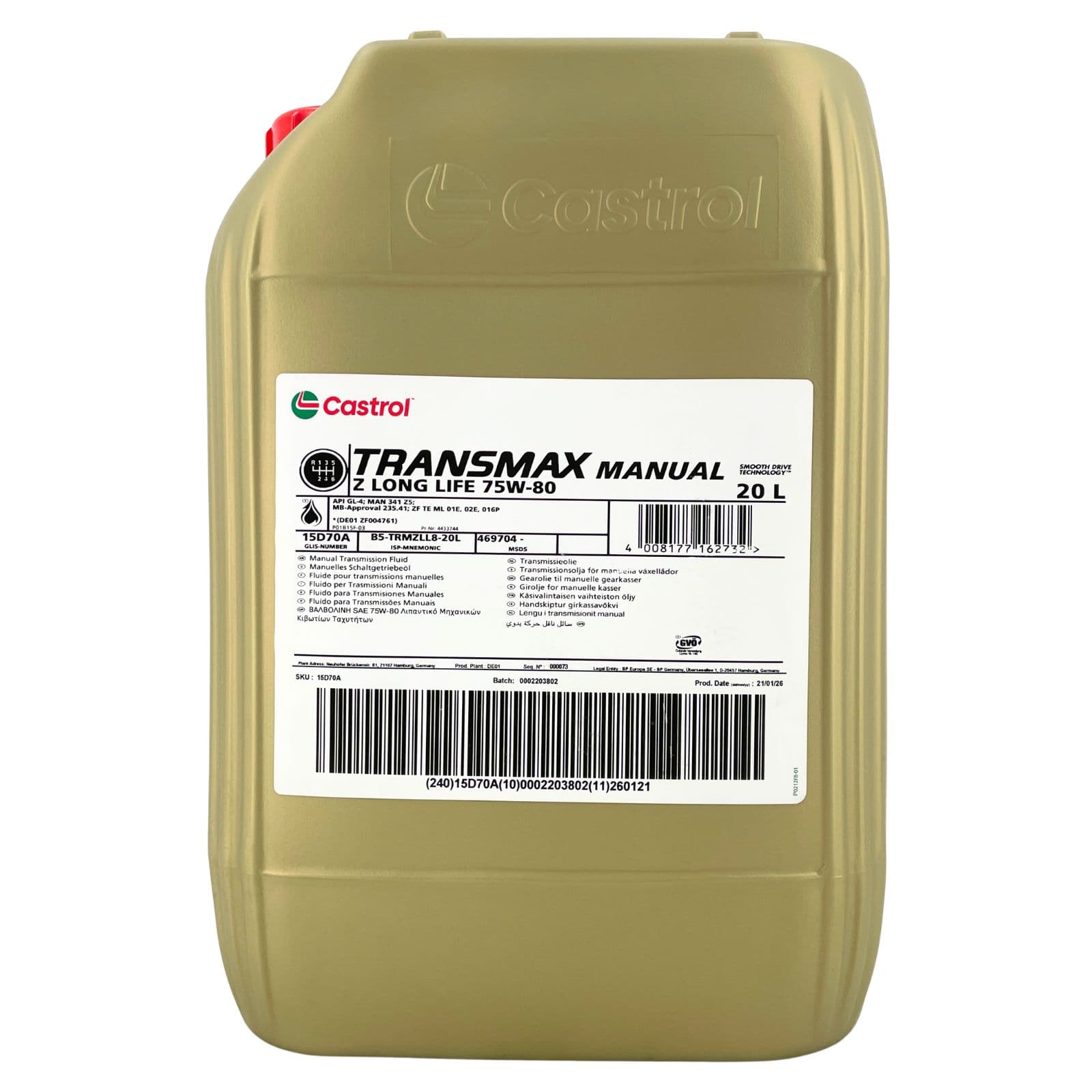 Castrol Transmax Manual Z Long Life 75W-80