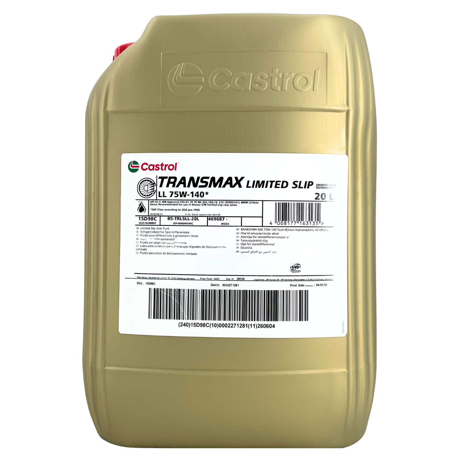 Castrol Transmax Limited Slip 75w-140 Ll