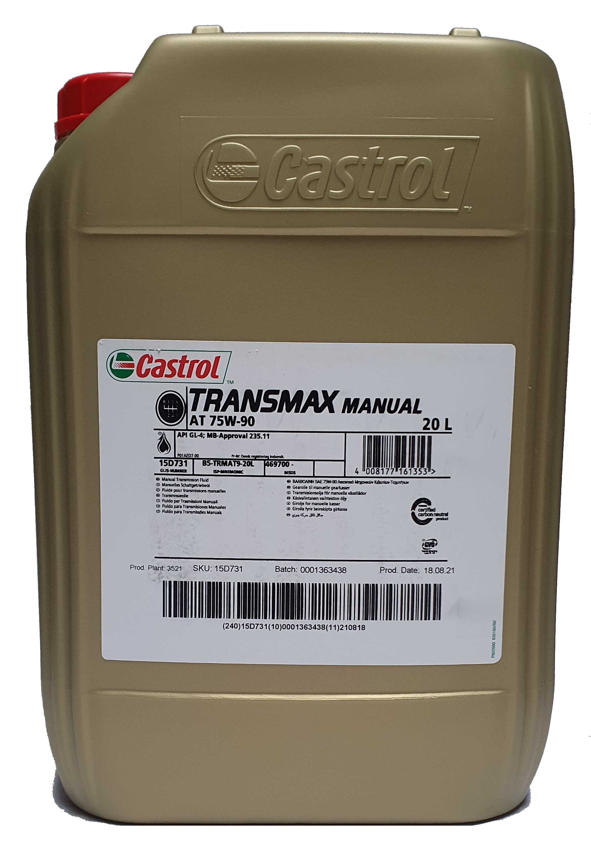 Castrol Transmax Manual At 75W-90
