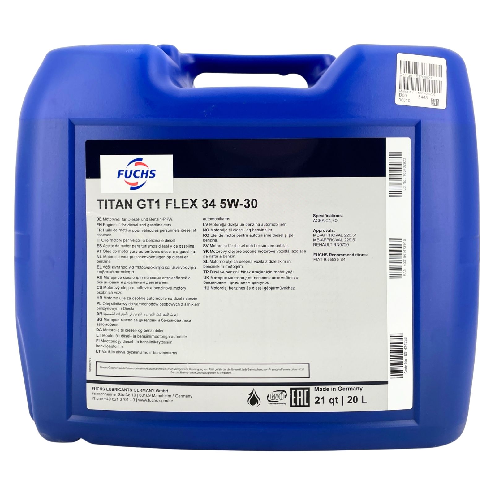 Fuchs Titan Gt1 Flex 34 5W-30