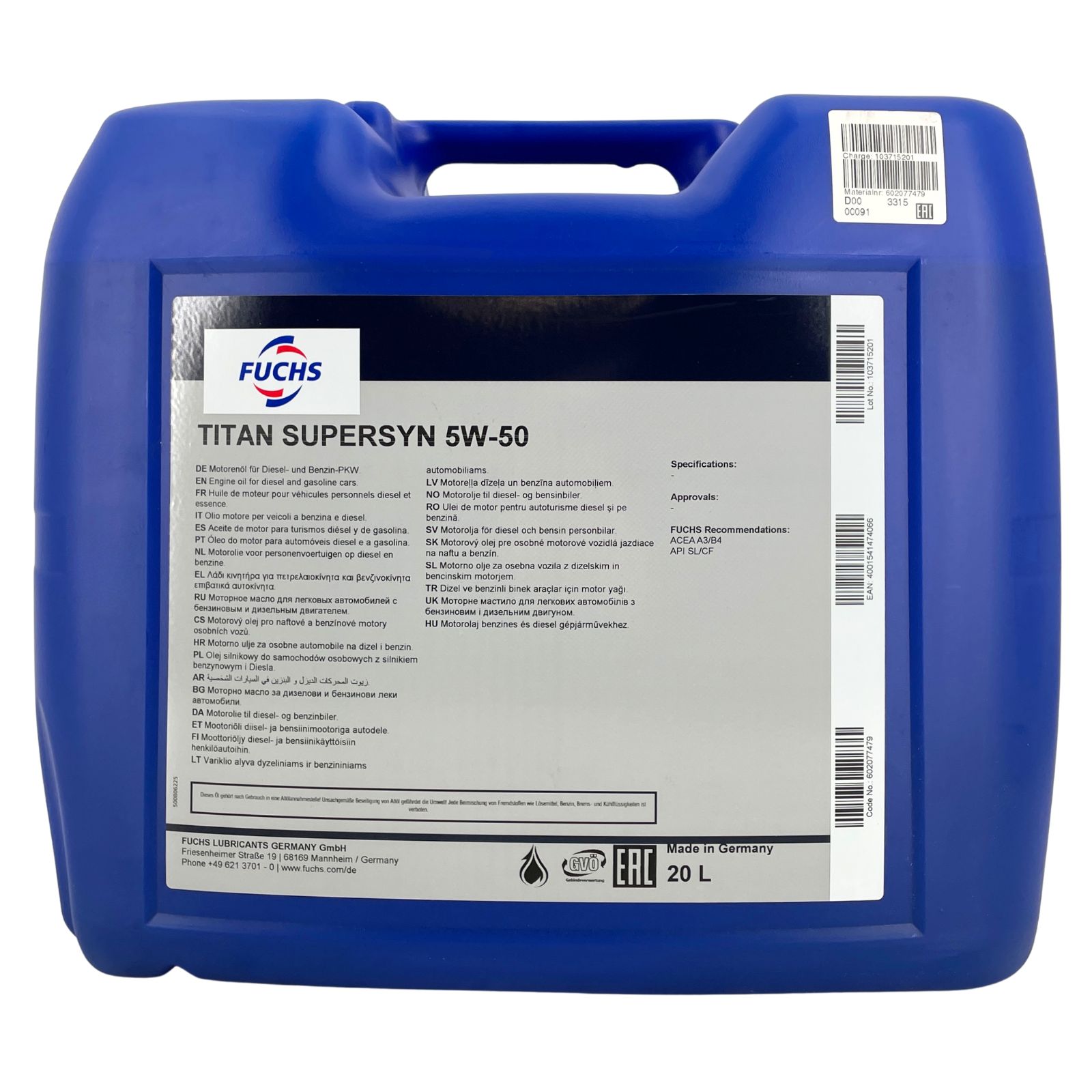 Fuchs Titan Supersyn 5W-50