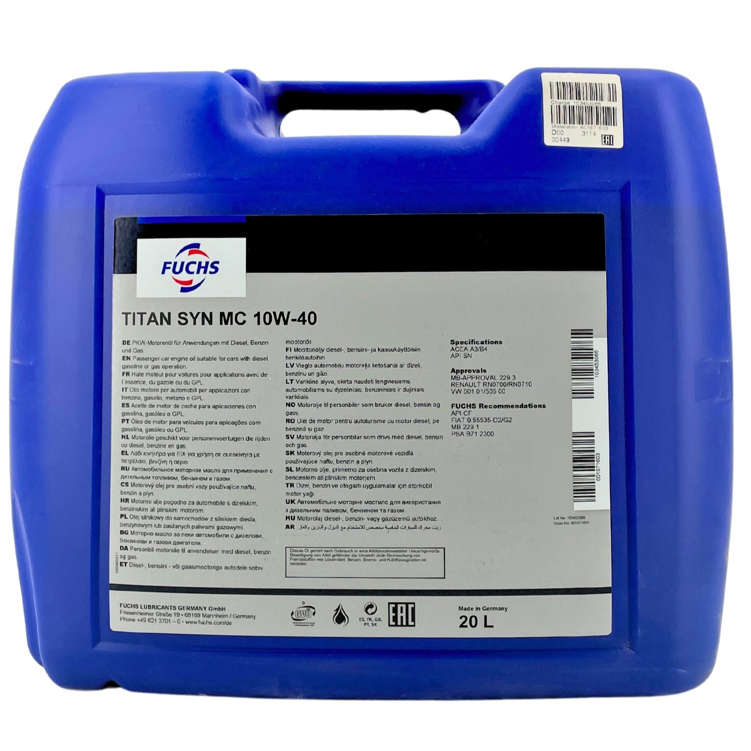 Fuchs Titan Syn Mc 10W-40