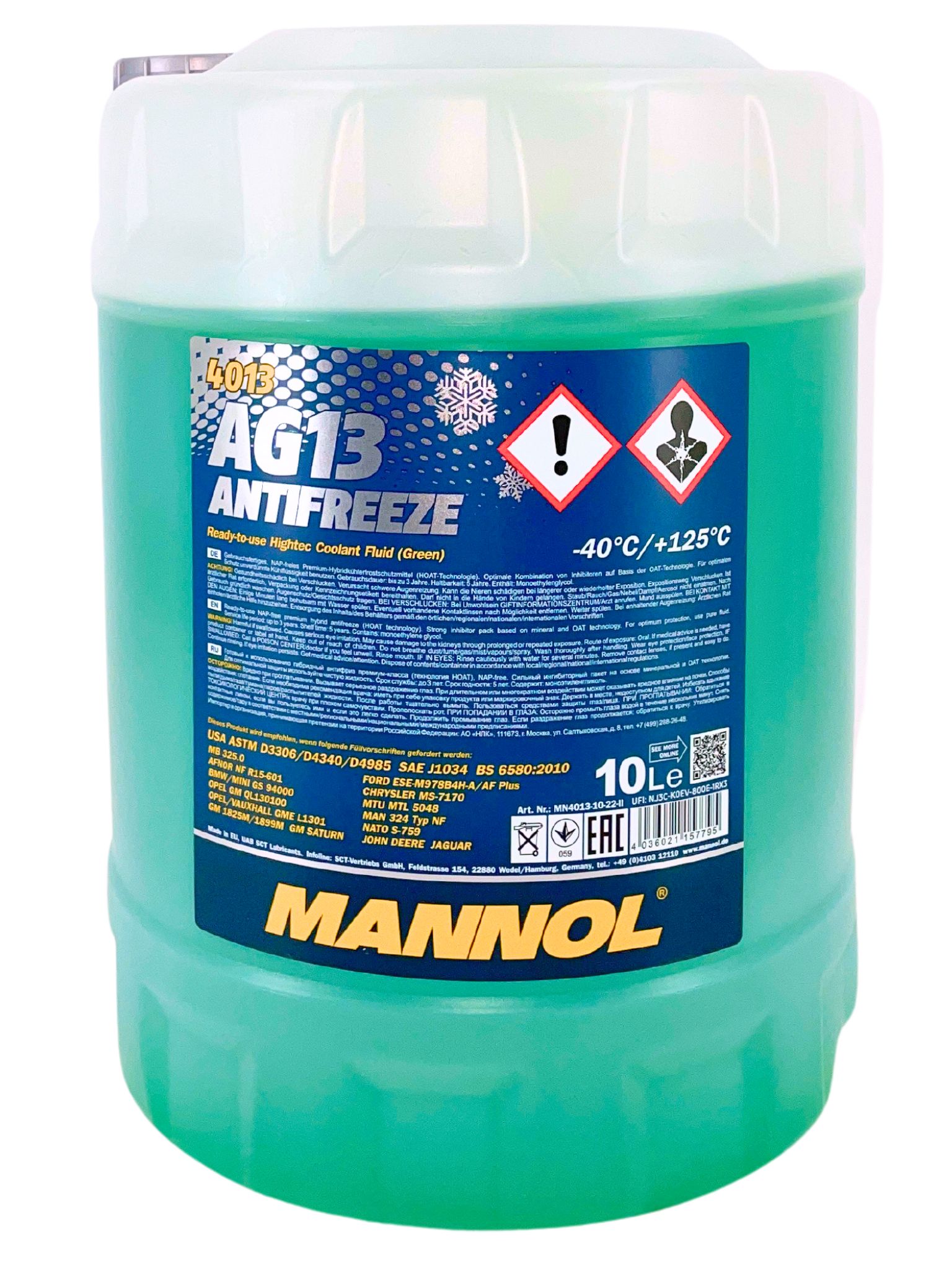 Mannol Antifreeze KÜHlerfrostschutz Ag13 -40 C Hightec