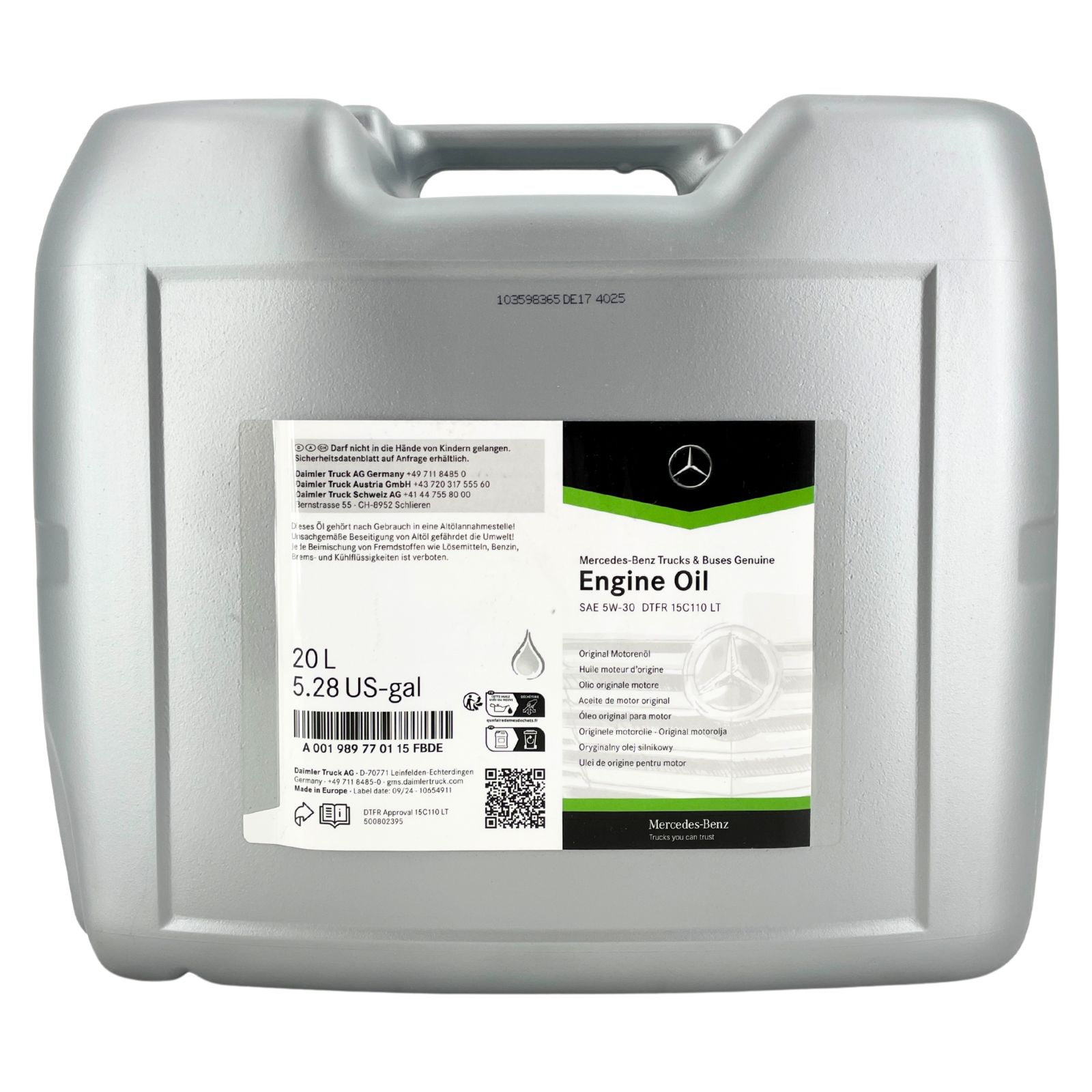 Mercedes Dtfr 15c110 Lt 5W-30